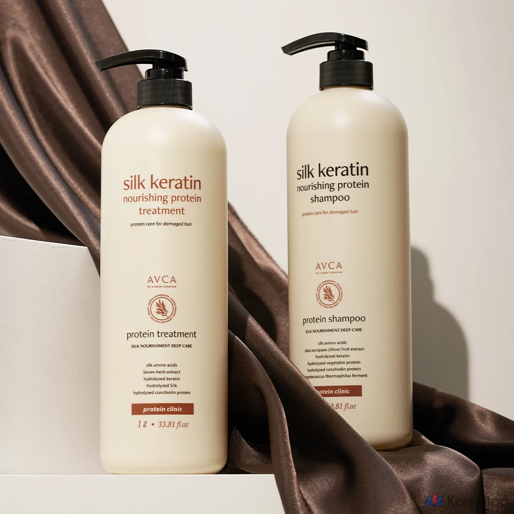Кондиционер-уход AVCA Silk Keratin Nourishing Protein Treatment, 1 л, 1 шт.