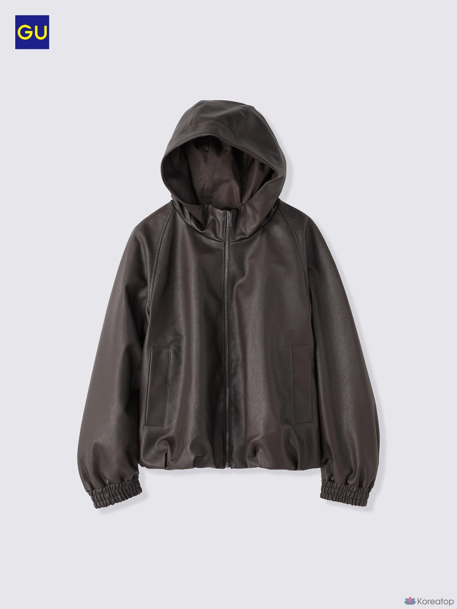 Куртка Uniqlo Fake Leather Balloon Hem, фото 7