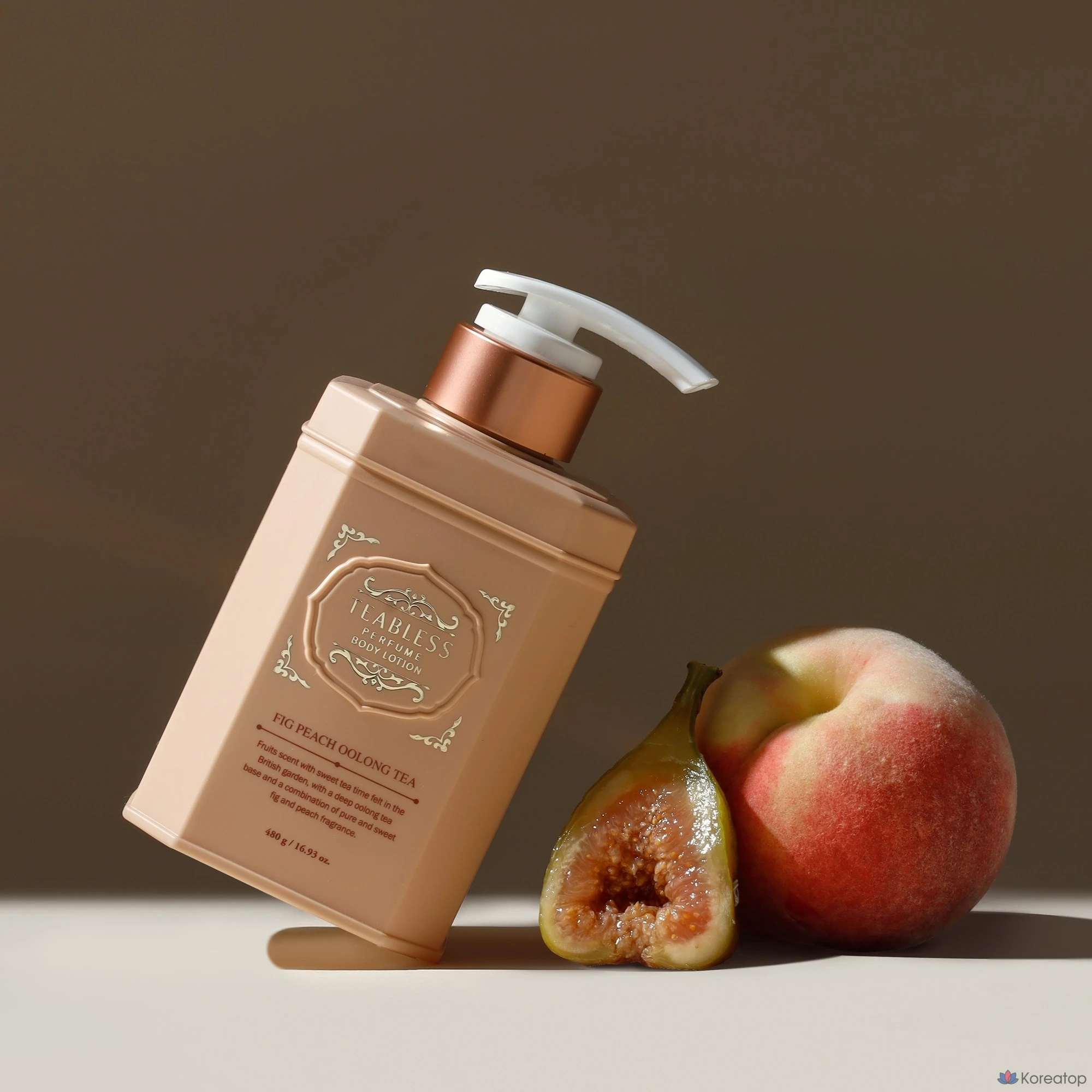 Лосьон для тела TEABLESS Perfume Body Lotion Pig Peach Oolong Tea, 480 г, 1 шт.