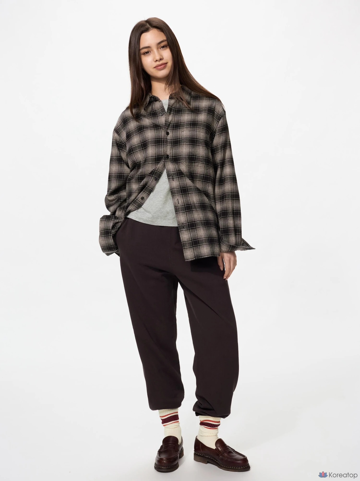Фланелевая рубашка Uniqlo Ombre Check C