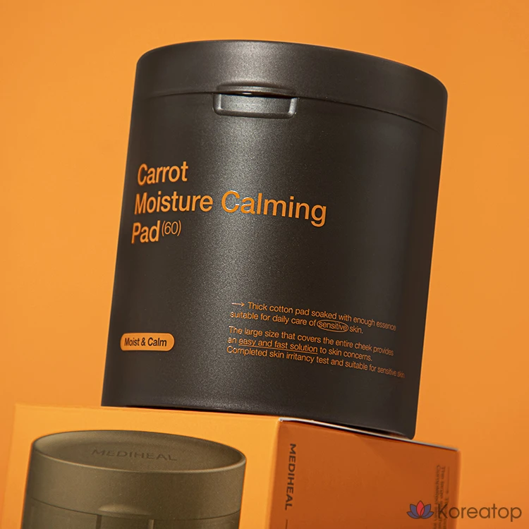 Пэды для лица MEDIHEAL Carrot Moisture Soothing Pad, 250 мл, 60 шт.