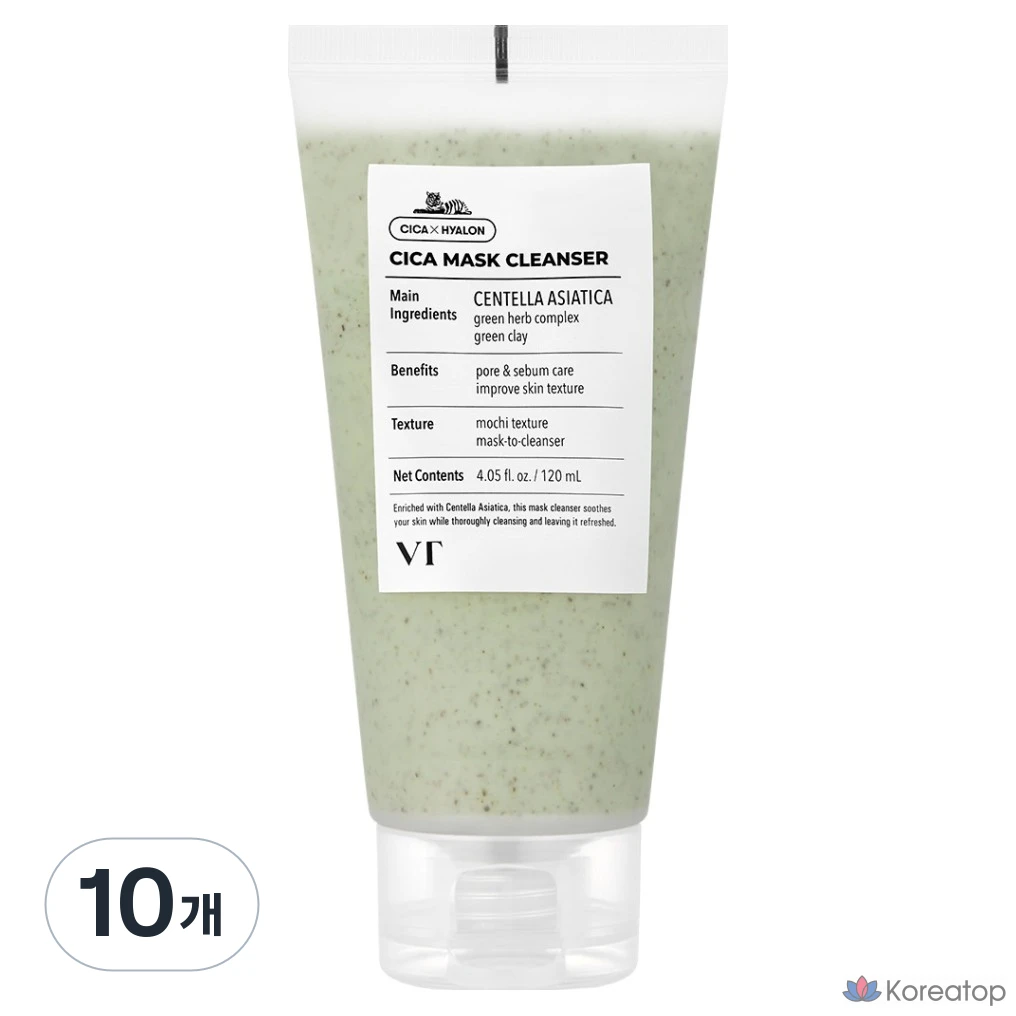 Тканевая маска для лица VT Cosmetics Cica Mask Cleanser, 120 мл, 10 шт.
