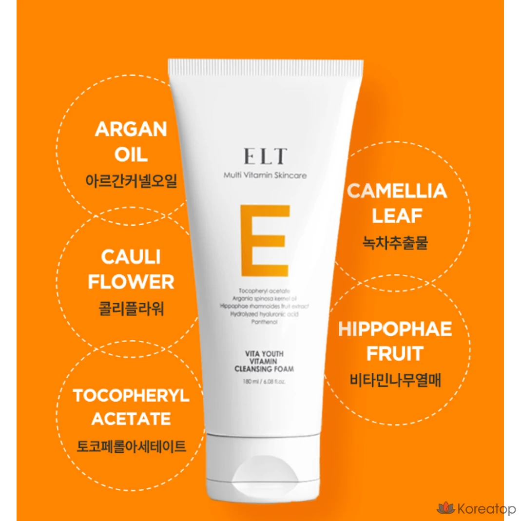 Очищающая пенка ELT Vita Youth Vitamin C E Complex Hyaluronic Acid Cleansing Foam, 1 шт.