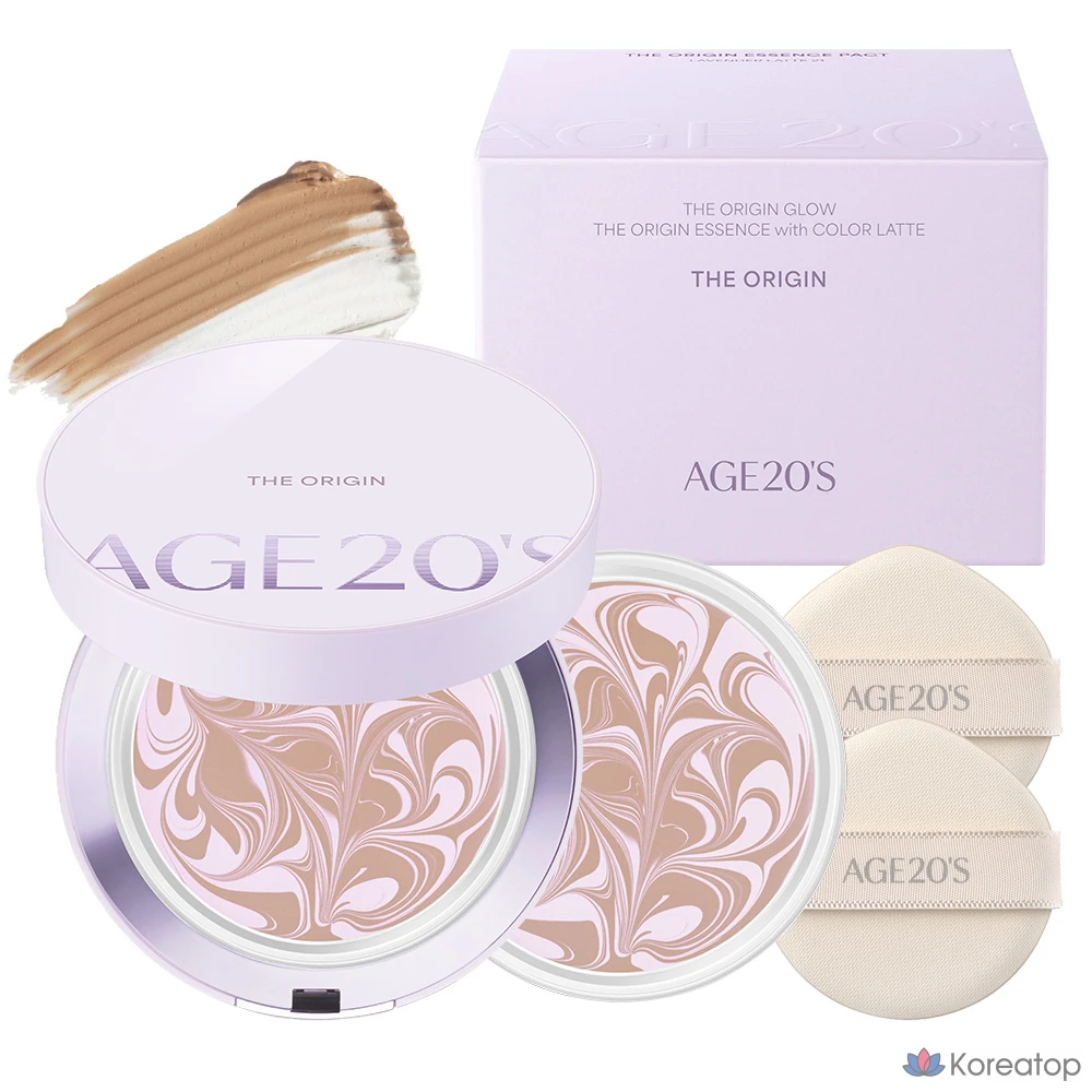 Кушон AGE 20S Diorigin Essence Pact, оттенок 21 Lavender Latte, 12.5 г + 12.5 г, 1 шт.