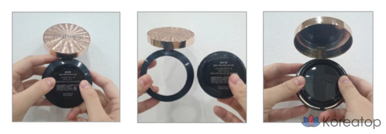 Кушон Cledbel Glow Power Lift V Rose Gold Cushion Foundation, оттенок 21, 13 г + 13 г + 100 мл, 1 шт.