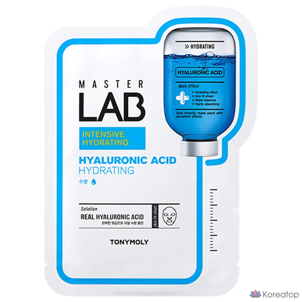 Тканевая маска для лица Tony Moly Master Lab Hyaluronic Acid Mask Sheet, 19 г, 1 шт.