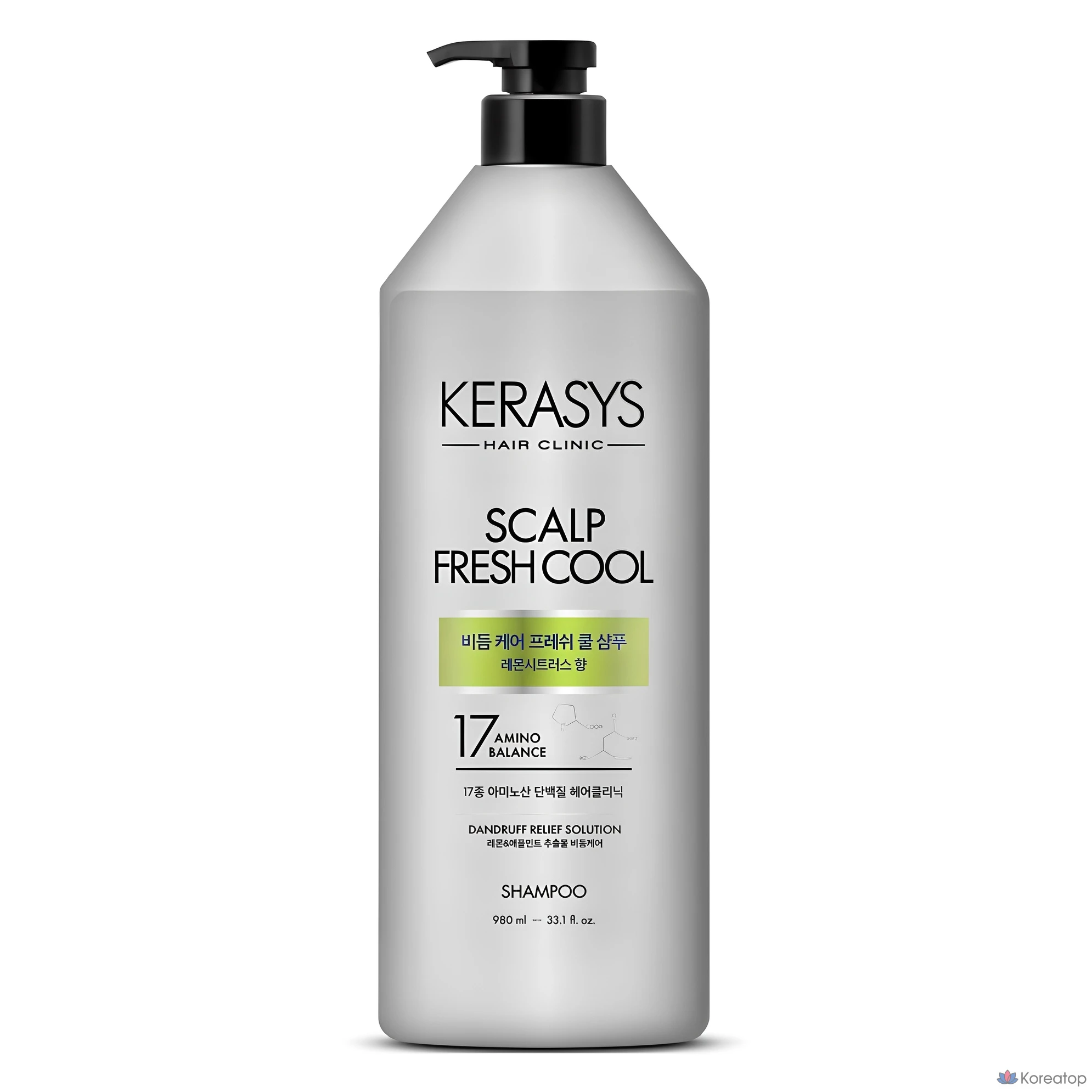 Шампунь KeraSys Scalp Dandruff Care Fresh Cool Protein Shampoo, аромат Lemon Citrus, 980 мл, 1 шт.