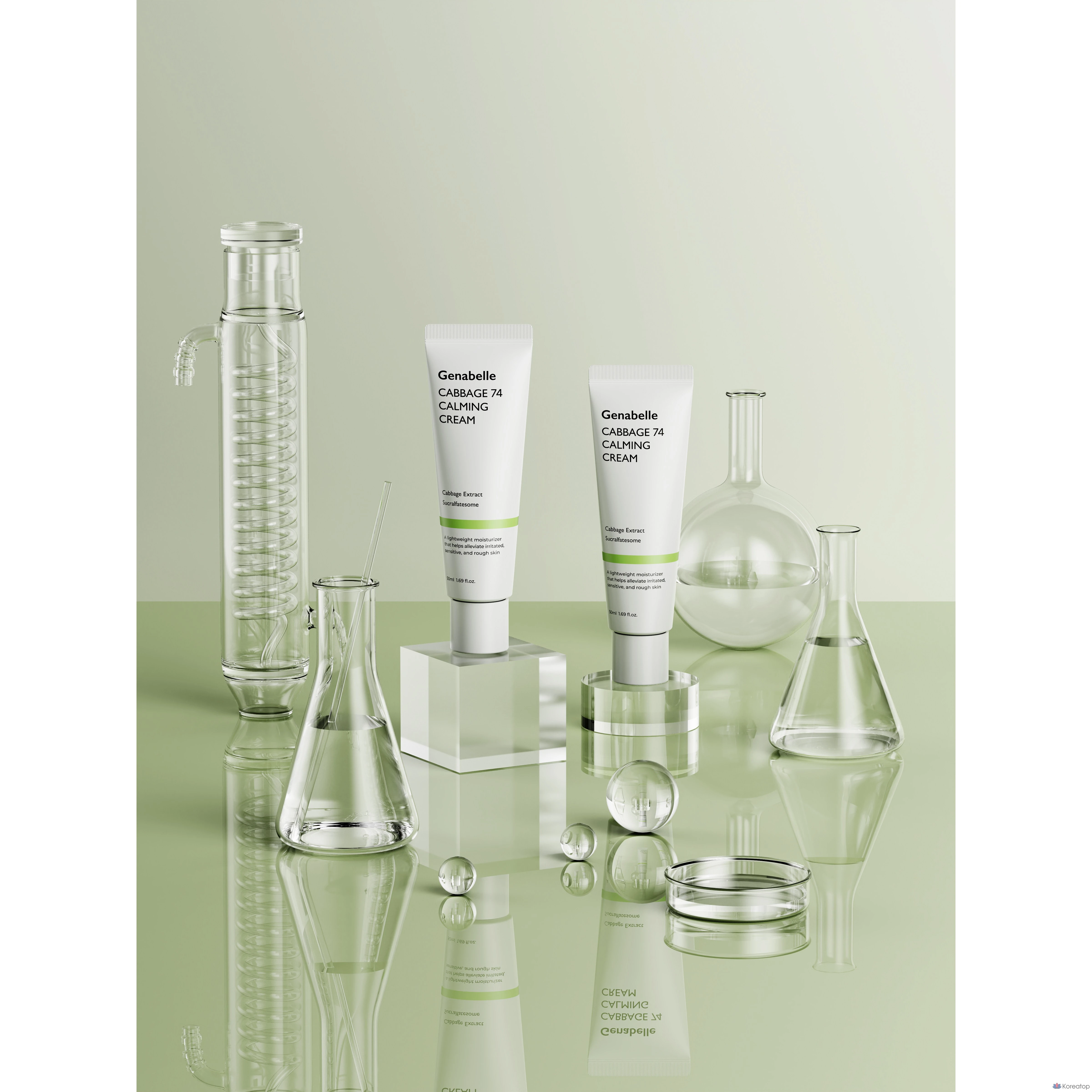 Крем для лица Genabelle Cabbage 74 Calming Moisture Cream, 50 мл, 1 шт.