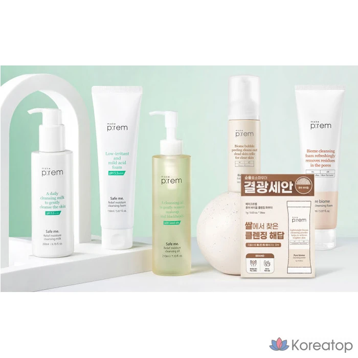 Очищающая пенка MAKE P:REM Safe Me Relief Moisture Cleansing Foam Special Set, 180 мл, 6 шт., фото 5
