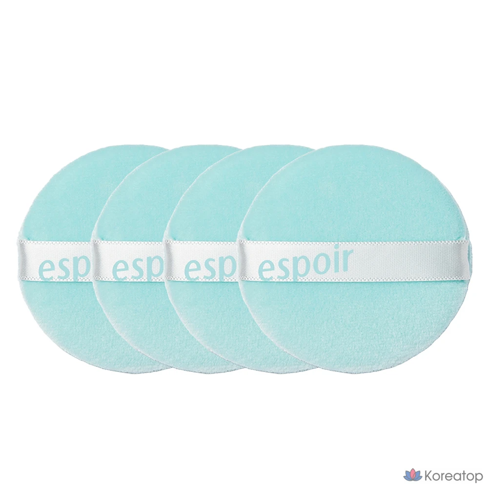 Пудра для лица Espoir Fresh Setting Powder Puff 4-piece Set, оттенок Mint, 1 шт.