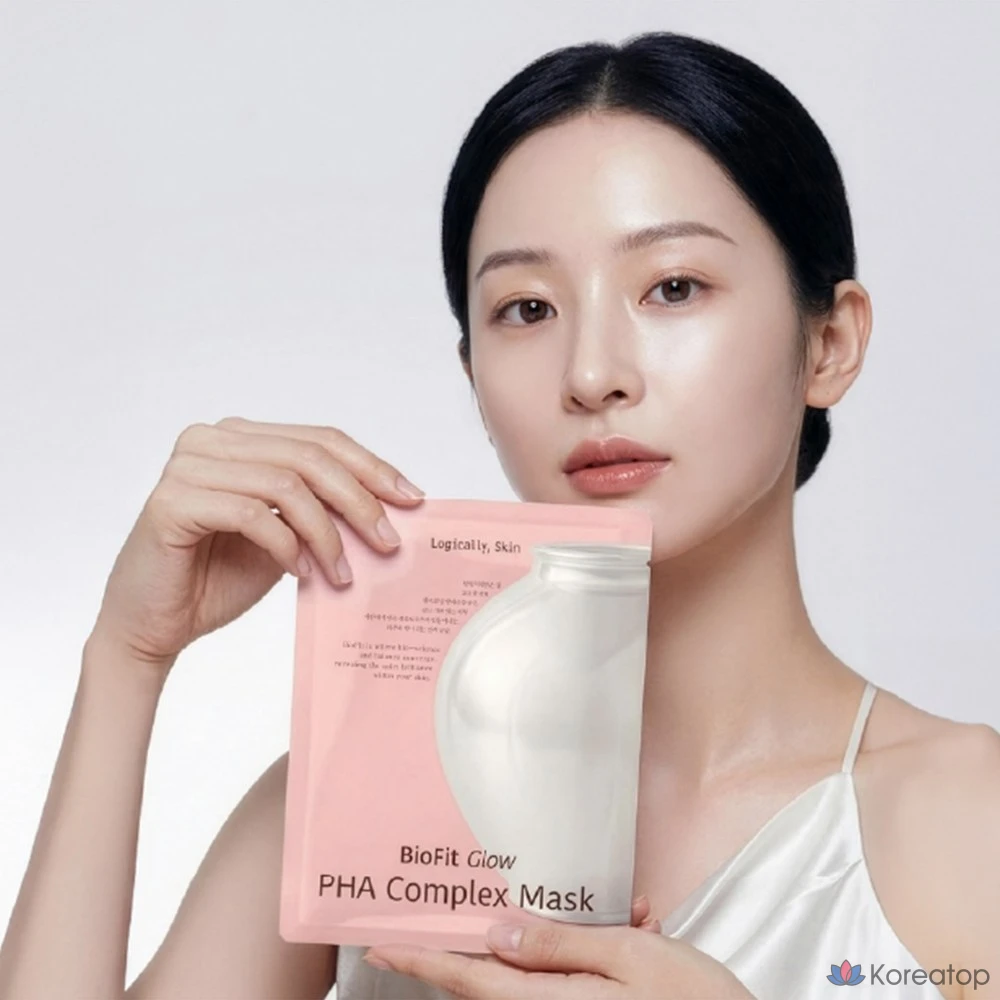 Тканевая маска для лица Logically Skin BioFit Glow PHA Complex Mask, 3 шт.