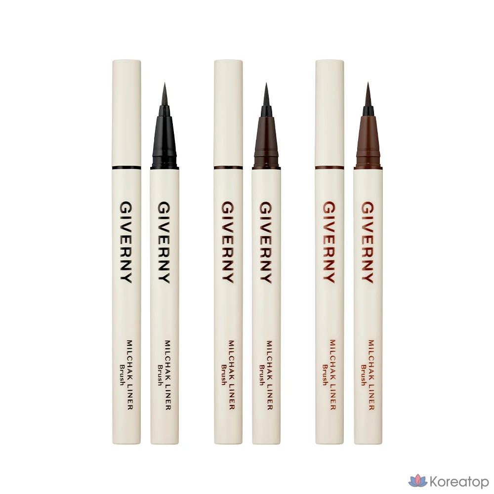 Лайнер для век Giverny Fit Brush Liner, оттенок 01 Black, 0.6 г, 1 шт.
