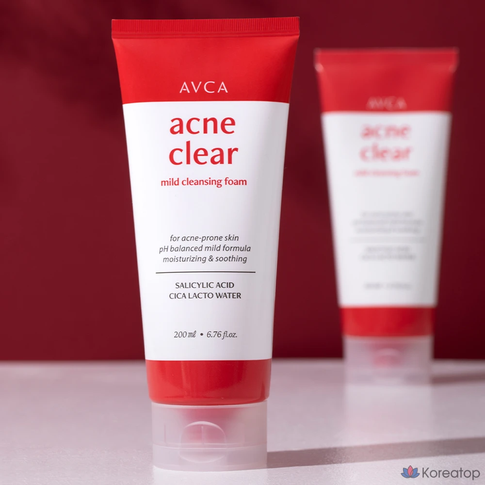 Очищающая пенка AVCA Acne Clear Cleansing Foam, 200 мл, 1 шт.