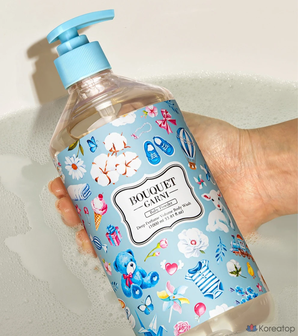 Гель для душа Bouquet Garni Deep Perfume Volume Body Wash Baby Powder, 1 л, 1 шт.