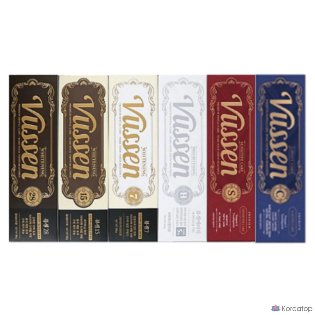 Набор для ухода Vussen Osstem Toothpaste Toothbrush 2&2 Gift Set (зубная паста C и S по 1 шт., зубная щетка черная и красная по 1 шт., кейс, шоппер), 120 мл, 1 шт.