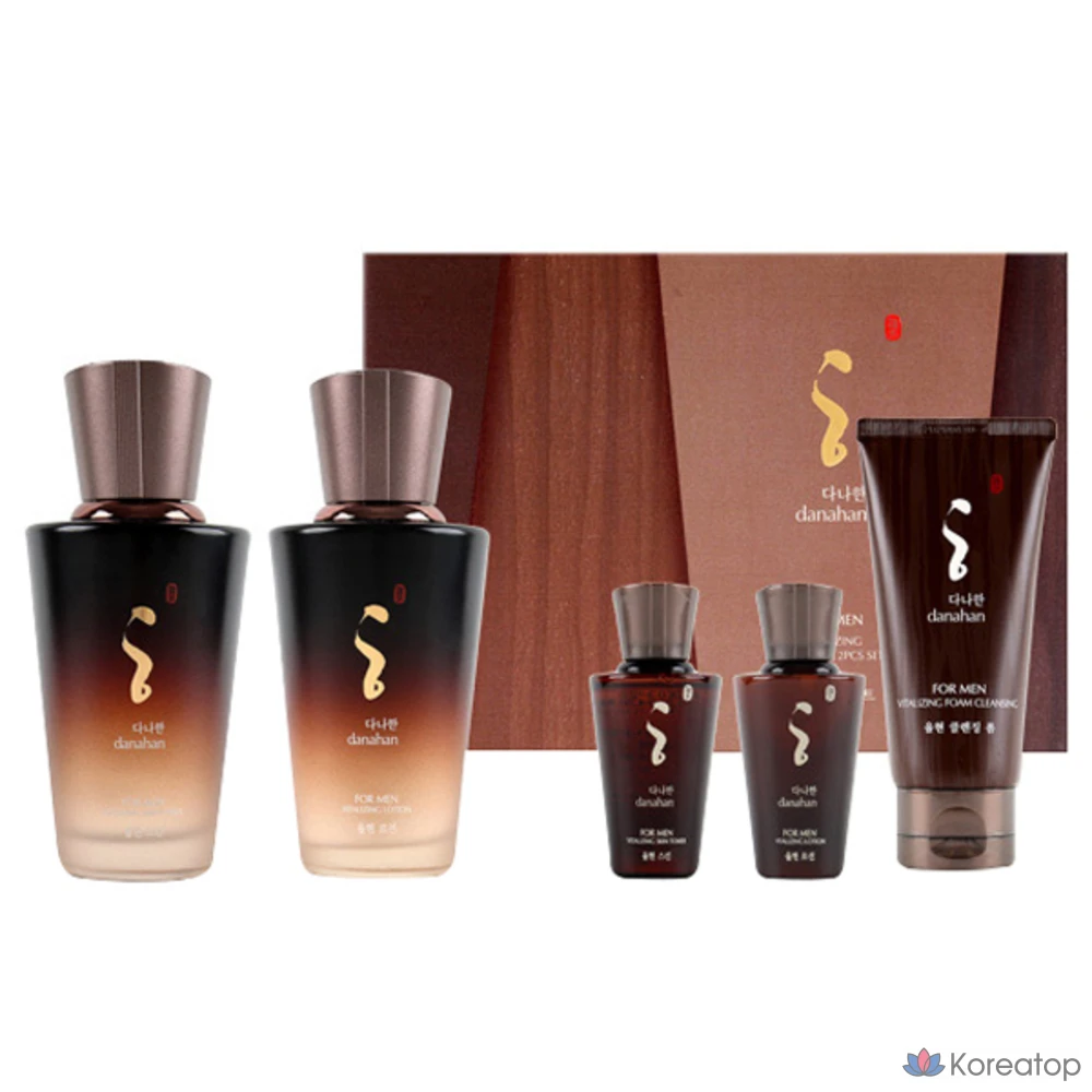 Набор для ухода Danahan Formen Yulhyeon 2-piece Set (Toner 140 ml + 30 ml + Lotion 140 ml + 30 ml + Cleansing Foam 80 ml), 1 шт.