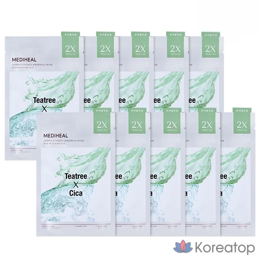 Тканевая маска для лица MEDIHEAL Derma Synergy Trouble Calming Wrapping Mask, 10 шт.