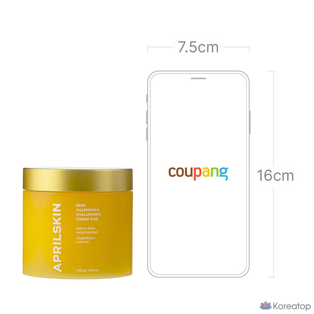 Тонер-пэды APRILSKIN Real Calendula Hyaluronic Toner Pad, 60 шт.