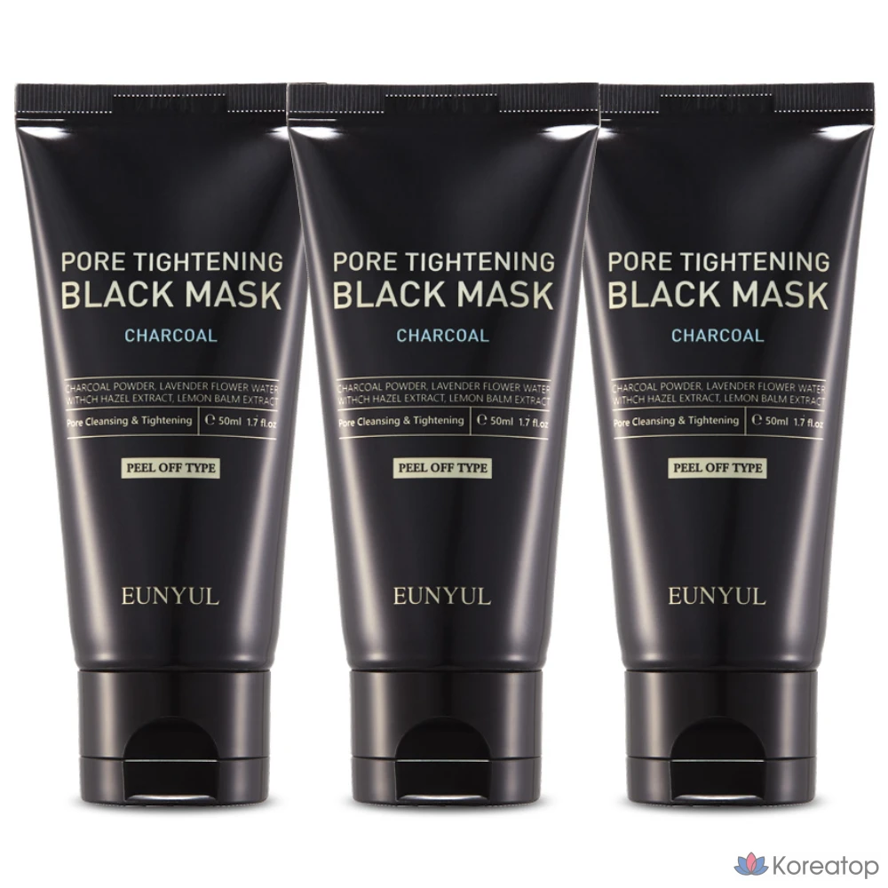 Пилинг-маска Eunyul Pore Tightening Black Mask Peel-Off Pack, 3 шт.