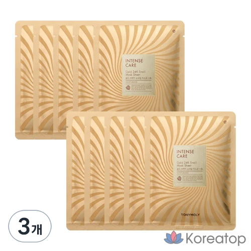 Тканевая маска для лица Tony Moly Intense Care Gold 24K Snail Mask Sheet, 10 шт.