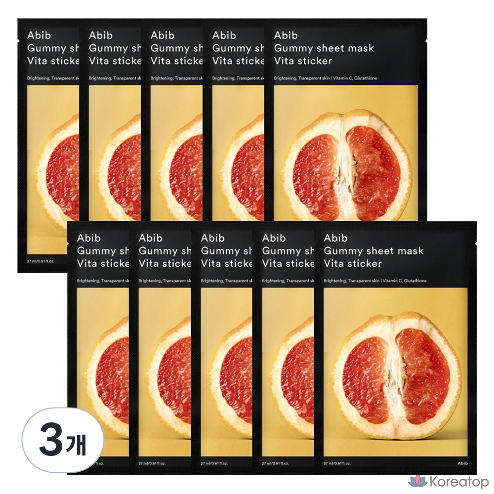 Тканевая маска для лица Abib Gummy Sticker Mask Vita Sticker, 27 мл, 30 шт.