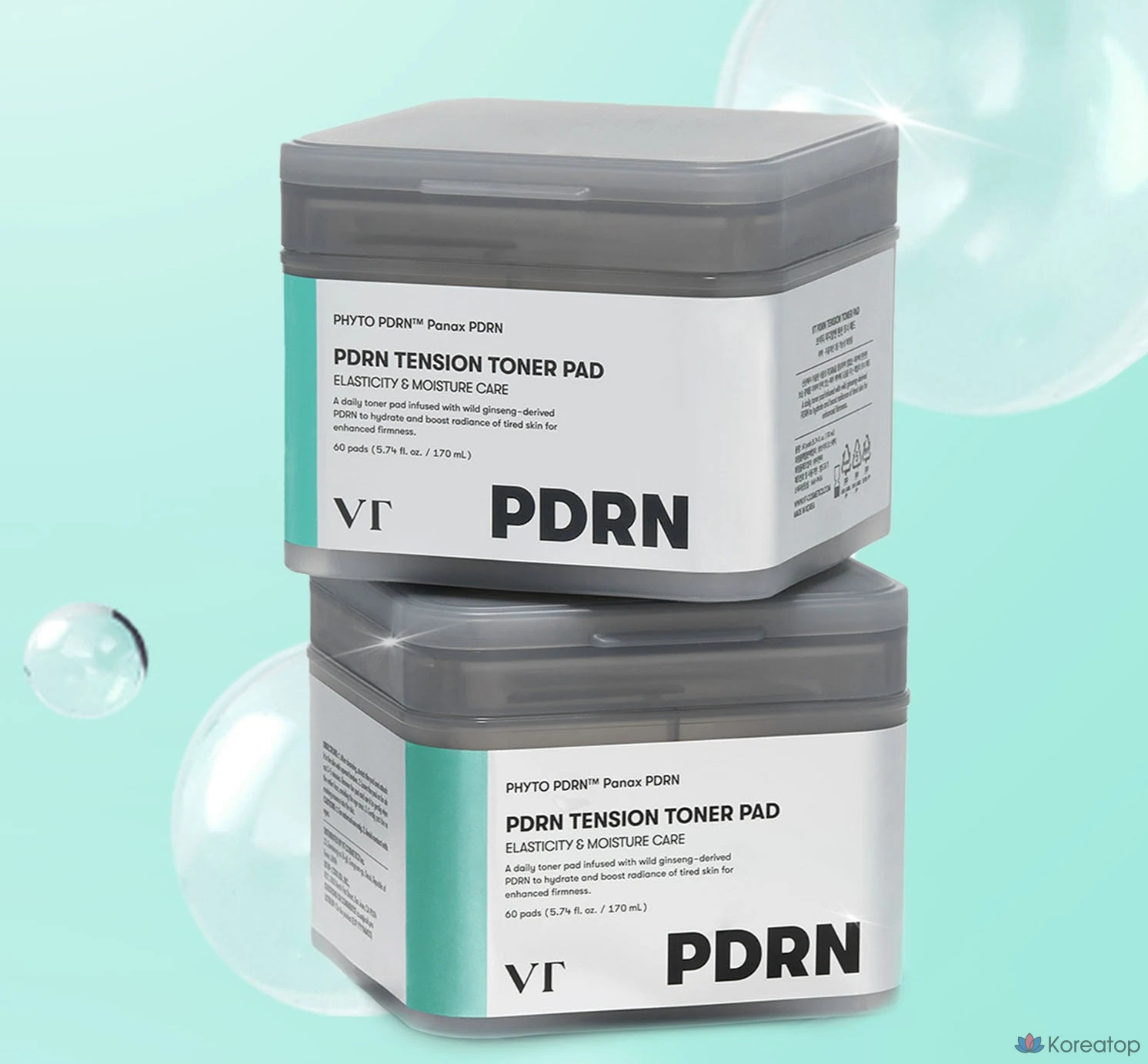 Тонер-пэды VT Cosmetics PDRN Tension Toner Pad, 170 мл, 60 шт.