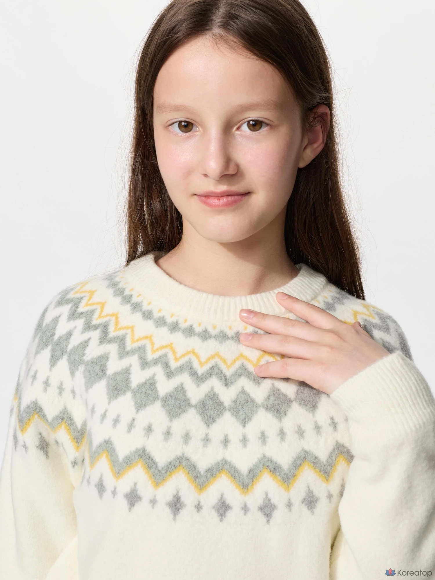 Свитер детский Uniqlo Souffle Yarn Sweater Fair Isle