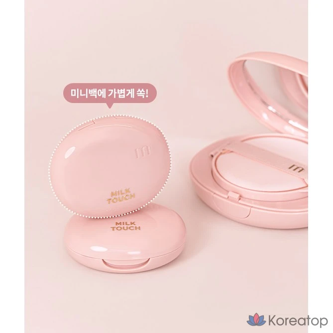Кушон Milk Touch All Day Skin Fit Milky Glow Cushion, оттенок 02 Vanilla Ivory, 33 г, 1 шт., фото 3
