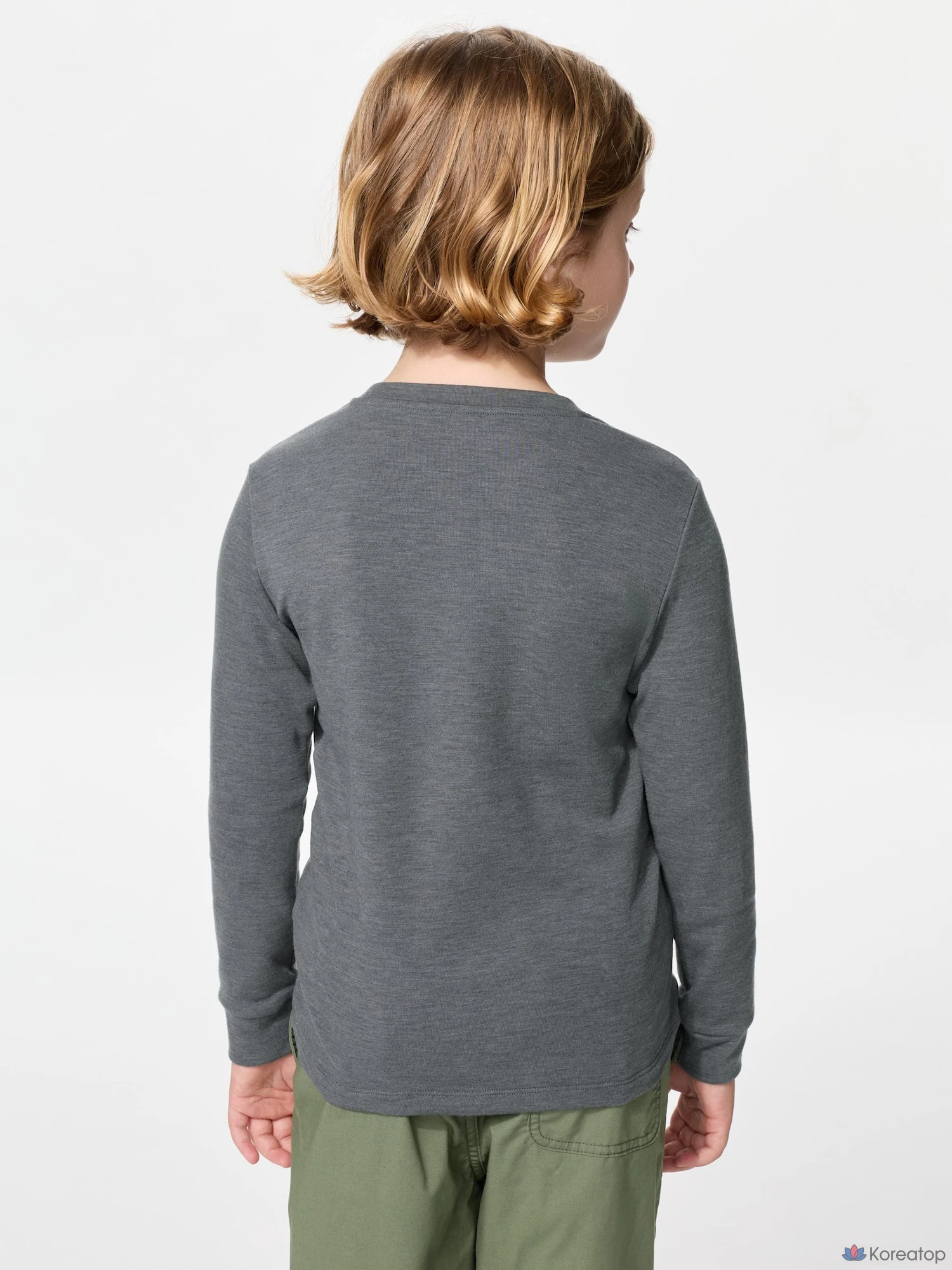 Футболка детская Uniqlo HEATTECH Extra Warm Cotton Crew Neck Long Sleeve T-Shirt