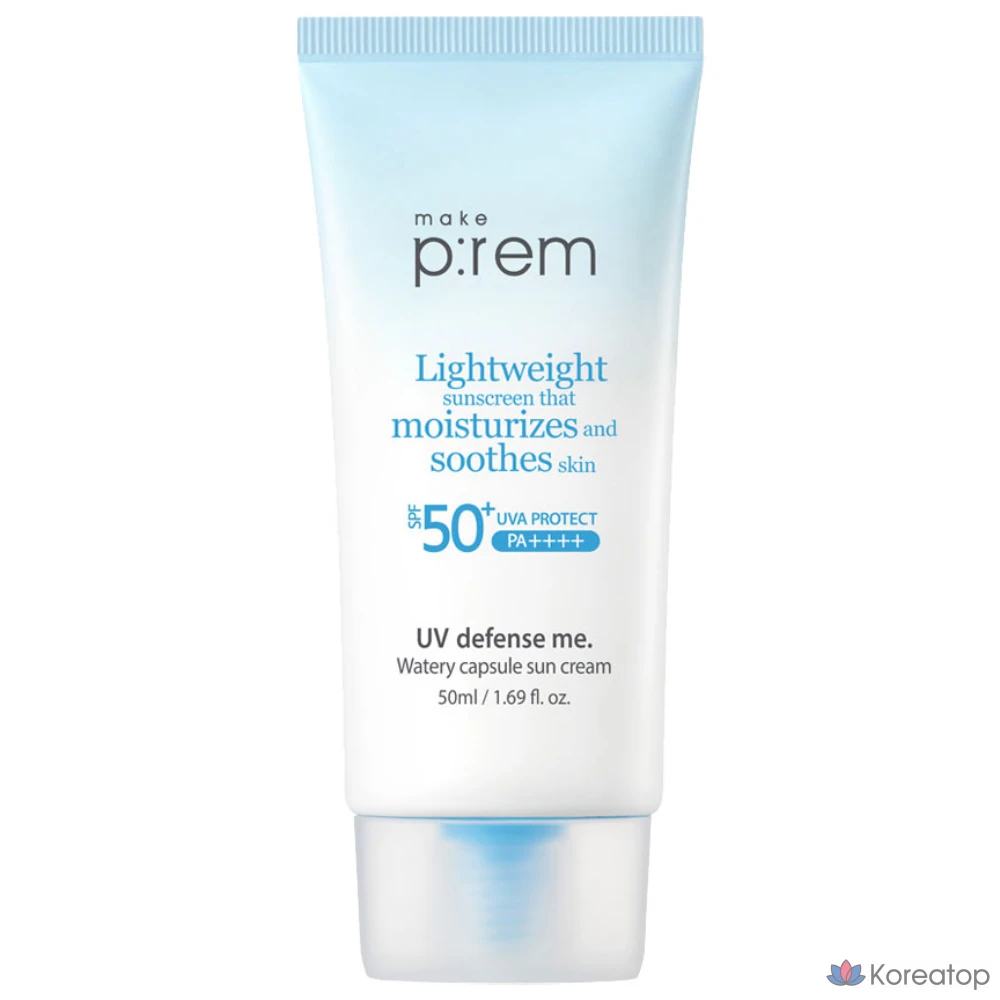 Солнцезащитный крем MAKE P:REM UV Defense Me Watery Capsule Sun Cream SPF50+ PA++++, 50 мл, 1 шт.