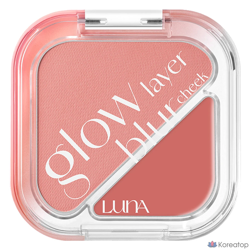 Блендер для румян Luna Glow Layer Blur Cheek Blusher, оттенок Pink Leaf, 1 шт.