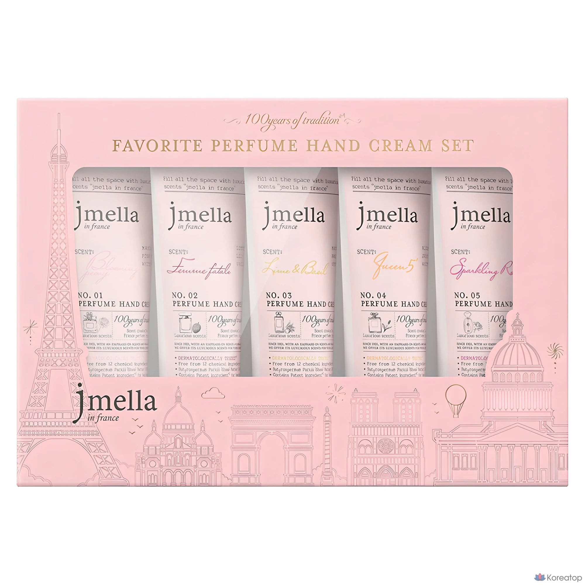 Набор для ухода Jmella In France Favorite Perfume Hand Cream 5-piece Set, 1 шт.