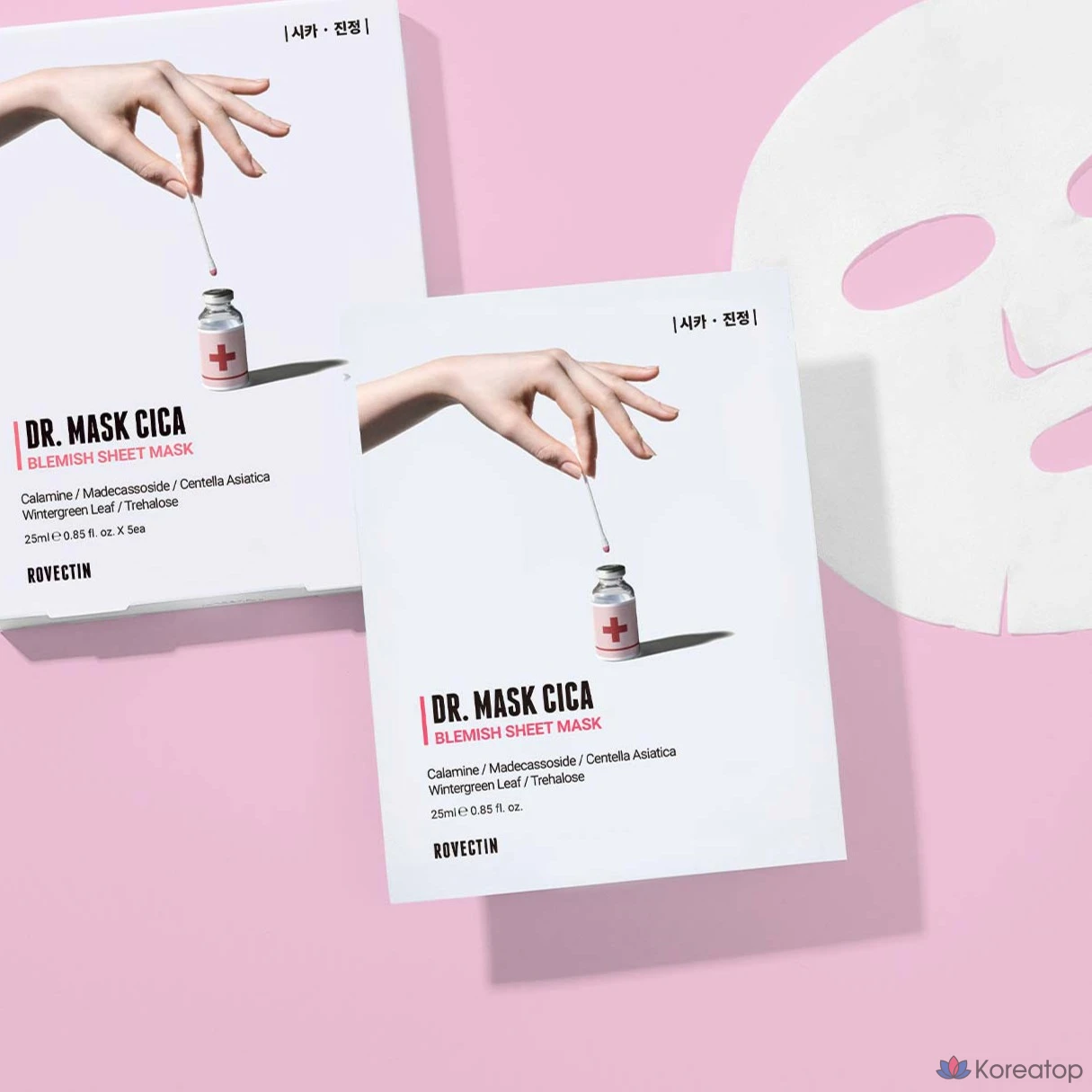 Тканевая маска для лица Rovectin Doctor Mask Cica, 4 шт.