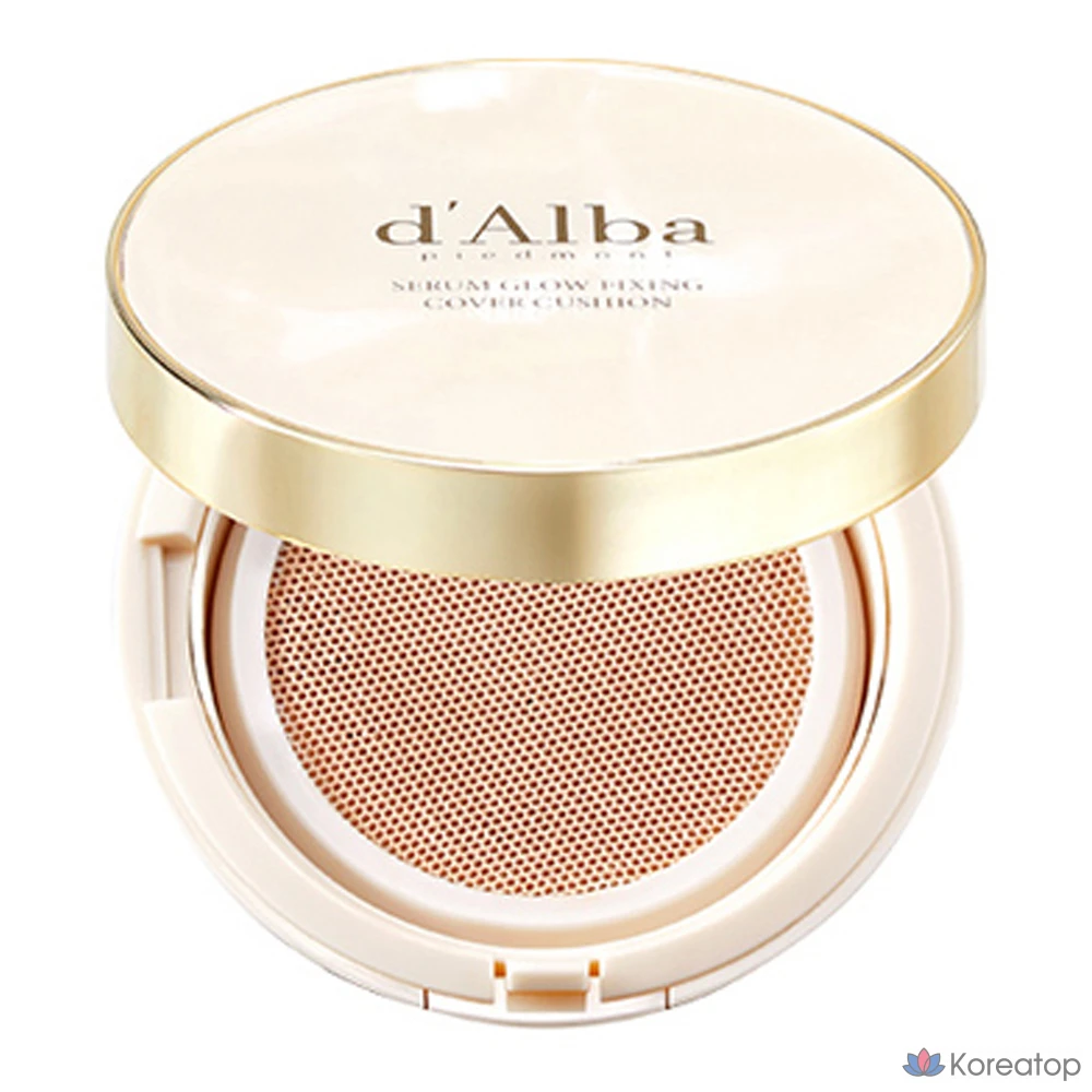 Кушон d'Alba Serum Glow Fixing Cover Cushion Foundation, оттенок 21, 17 г, 1 шт.