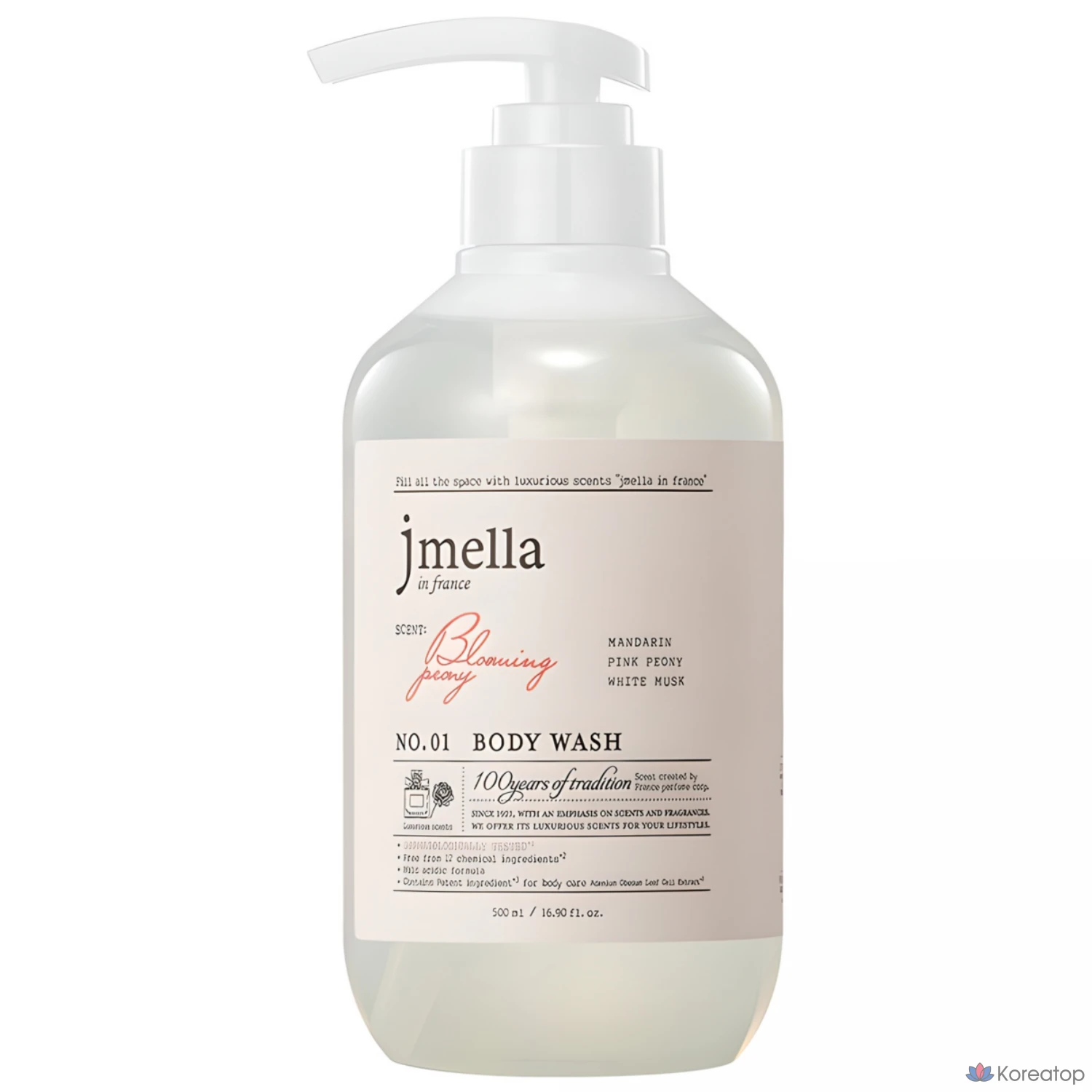 Гель для душа Jmella In France Blooming Peony Body Wash Lovely Floral, 500 мл, 1 шт.