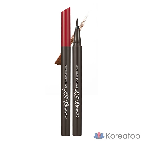 Подводка для глаз Clio Superproof Pen Liner, оттенок 002 Brown, 0.55 мл, 1 шт.