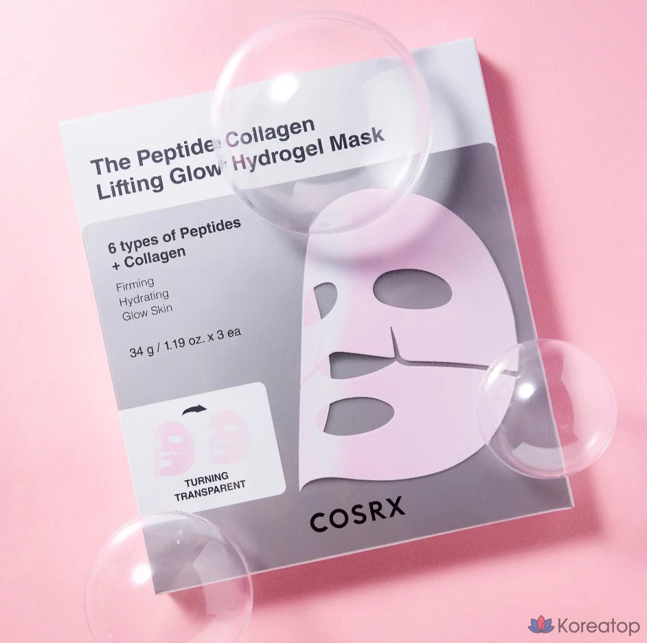 Тканевая маска для лица COSRX The Peptide Collagen Lifting Glow Hydrogel Mask, 3 шт.