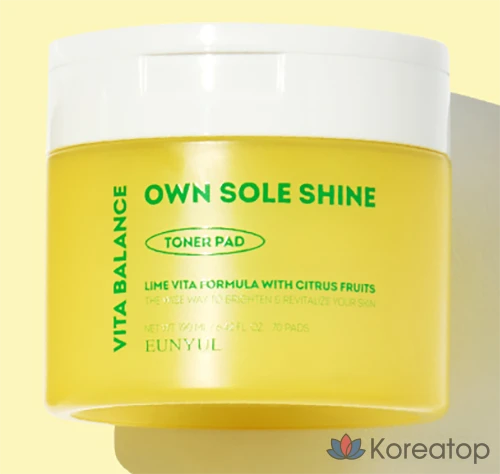 Тонер-пэды Eunyul Vita Balance All One Shine Toner Pad, 190 мл, 70 шт.