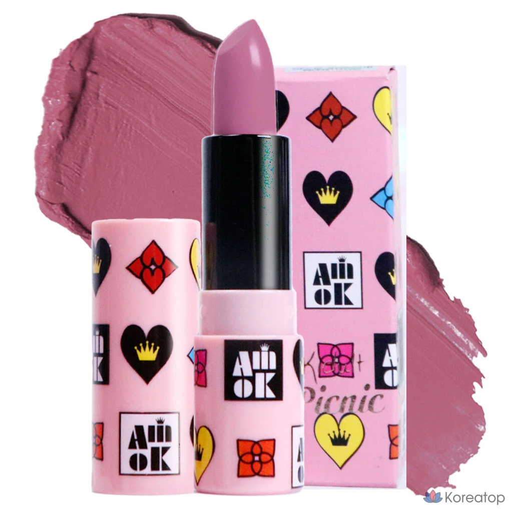 Помада YNM Amiok K-Turt Picnic Lipstick, оттенок S511 Creamy Mauve, 4 г, 1 шт.