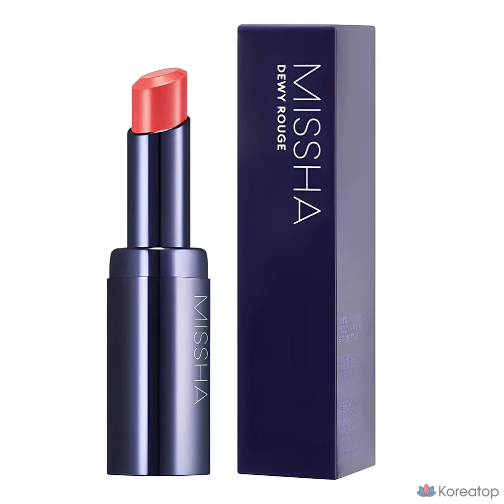 Губная помада Missha Dewy Rouge Lipstick, оттенок Dolly Coral, 1 шт.
