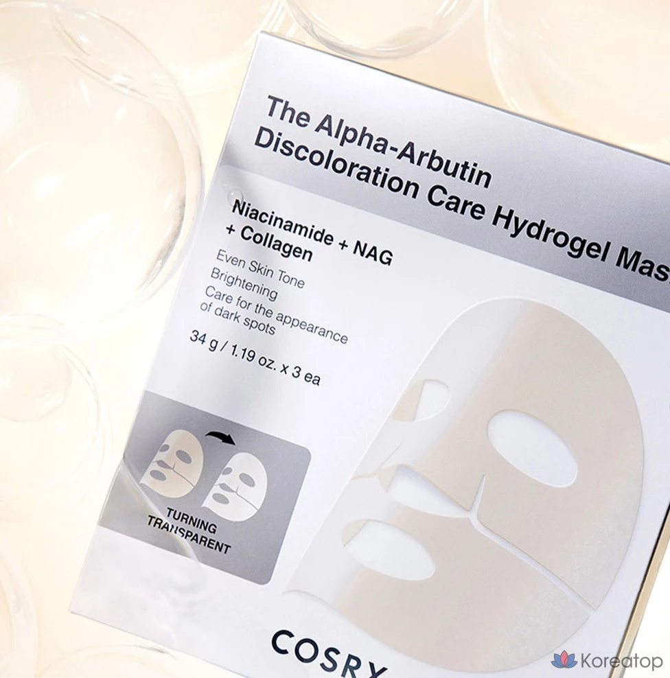 Тканевая маска для лица COSRX The Alpha-Arbutin Discoloration Care Hydrogel Mask, 3 шт.