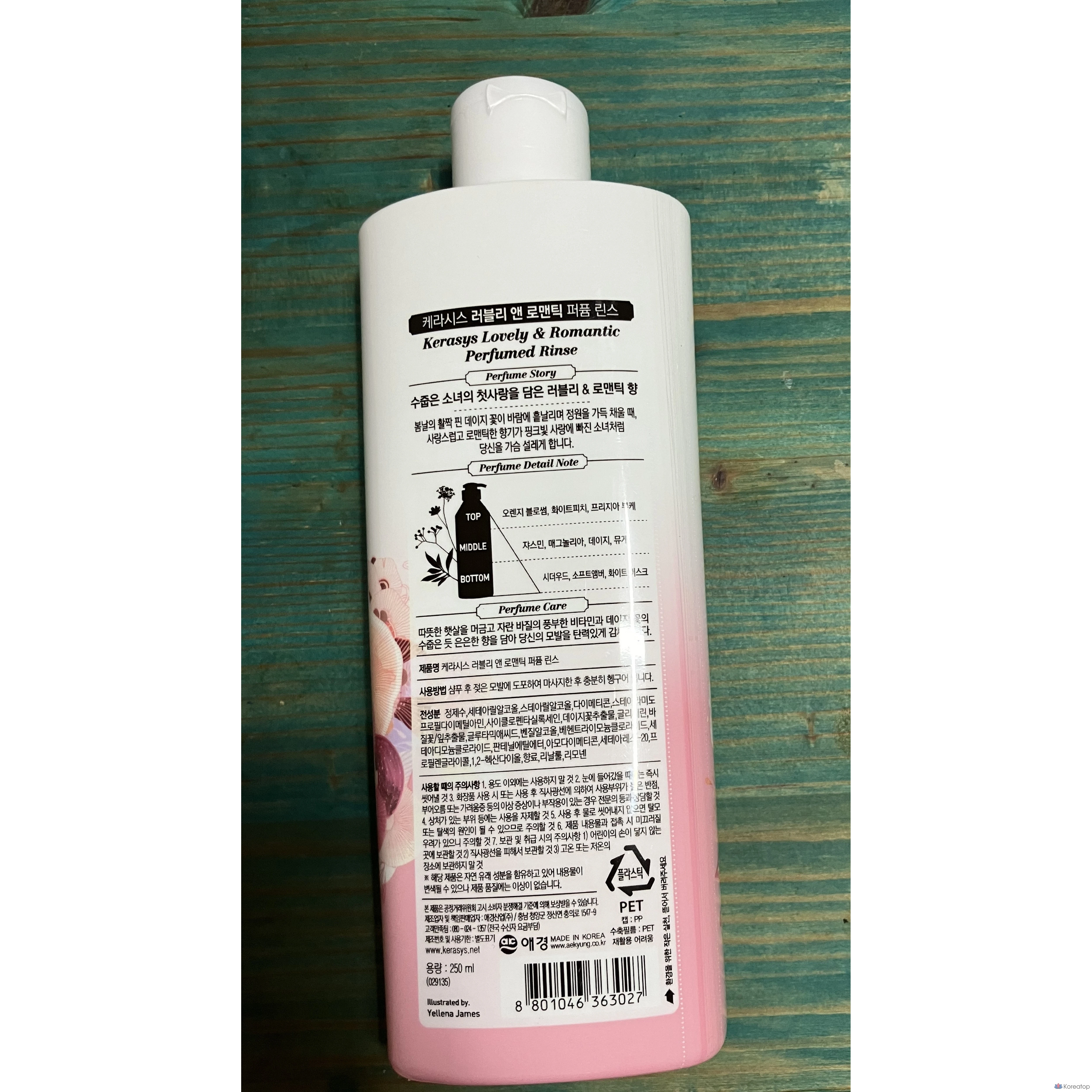 Кондиционер для волос KeraSys Lovely Romantic Perfume Rinse, 250 мл, 1 шт.