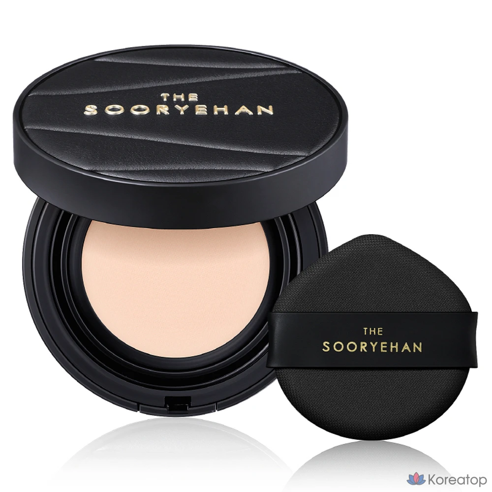 Кушон Sooryehan The Black Tension Fit Mesh Cushion Foundation, оттенок 21, 13 г, 1 шт.