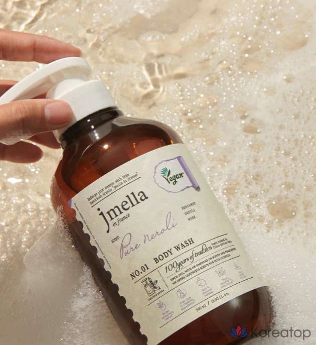 Гелевая основа для душа Jmella In France Pure Neroli Vegan Body Wash, аромат Orange Neroli, 500 мл, 1 шт.