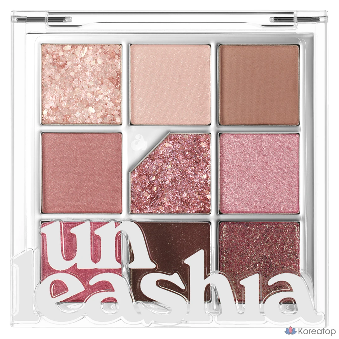 Палетка для век Unleashia Glitterpedia Eye Palette, оттенок N 5 All of Dusty Rose, 7.6 г, 1 шт.