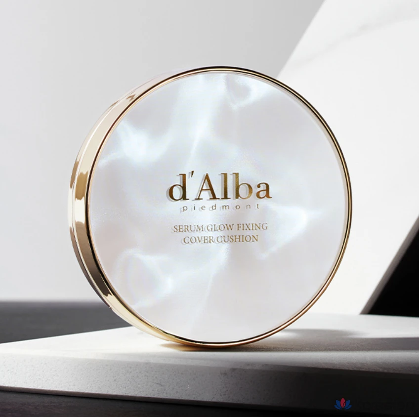 Кушон d'Alba Serum Glow Fixing Cover Cushion Foundation, оттенок 21, 17 г, 1 шт., фото 4