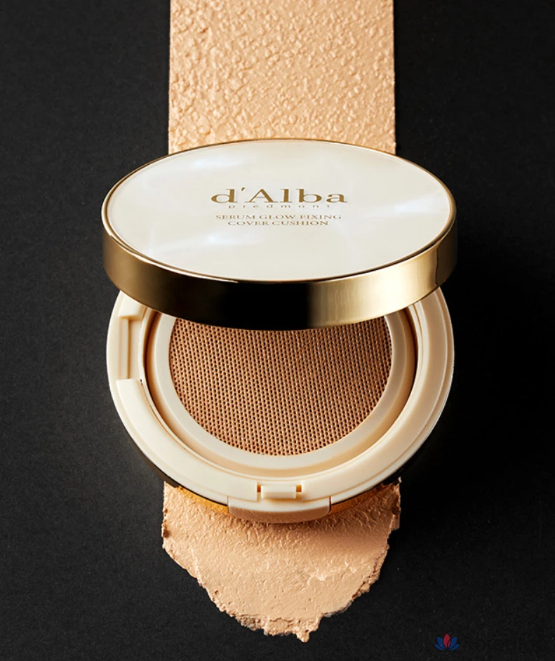 Кушон d'Alba Serum Glow Fixing Cover Cushion Foundation, оттенок 21, 17 г, 1 шт., фото 5