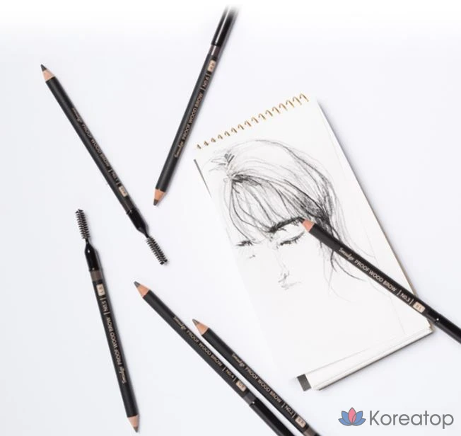 Карандаш для бровей Missha Smudge Proof Wood Eyebrow, Gray Brown, 1 шт., фото 8
