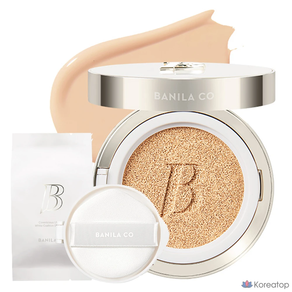 Кушон-основа Banila Co Cover Lasting Ultimate White Cushion Foundation, оттенок 22 Natural, 14 г + 14 г, 1 шт.