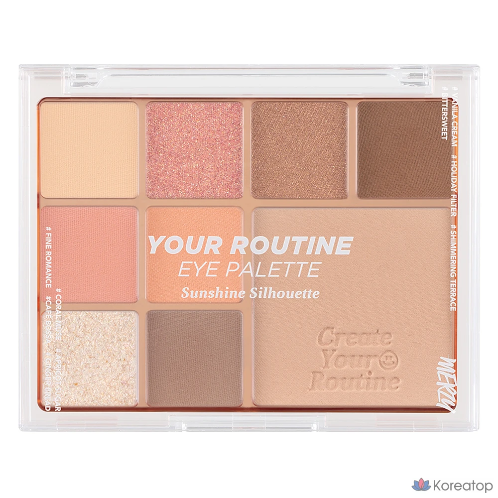 Палетка для век MERZY Your Routine Eye Palette, оттенок Sunshine Silhouette, 12.2 г, 1 шт.